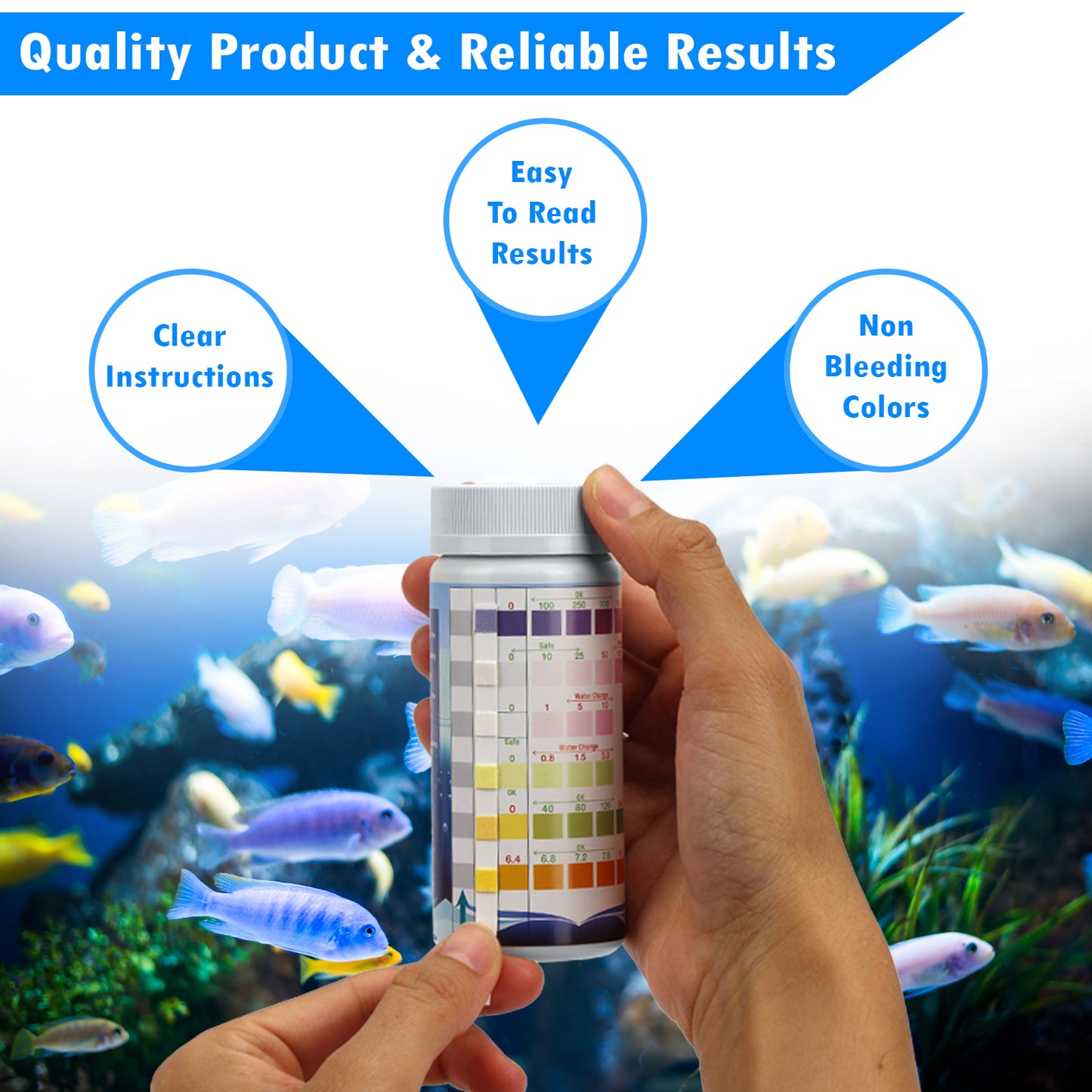 7 in 1 Aquarium Test Kit with Thermometer