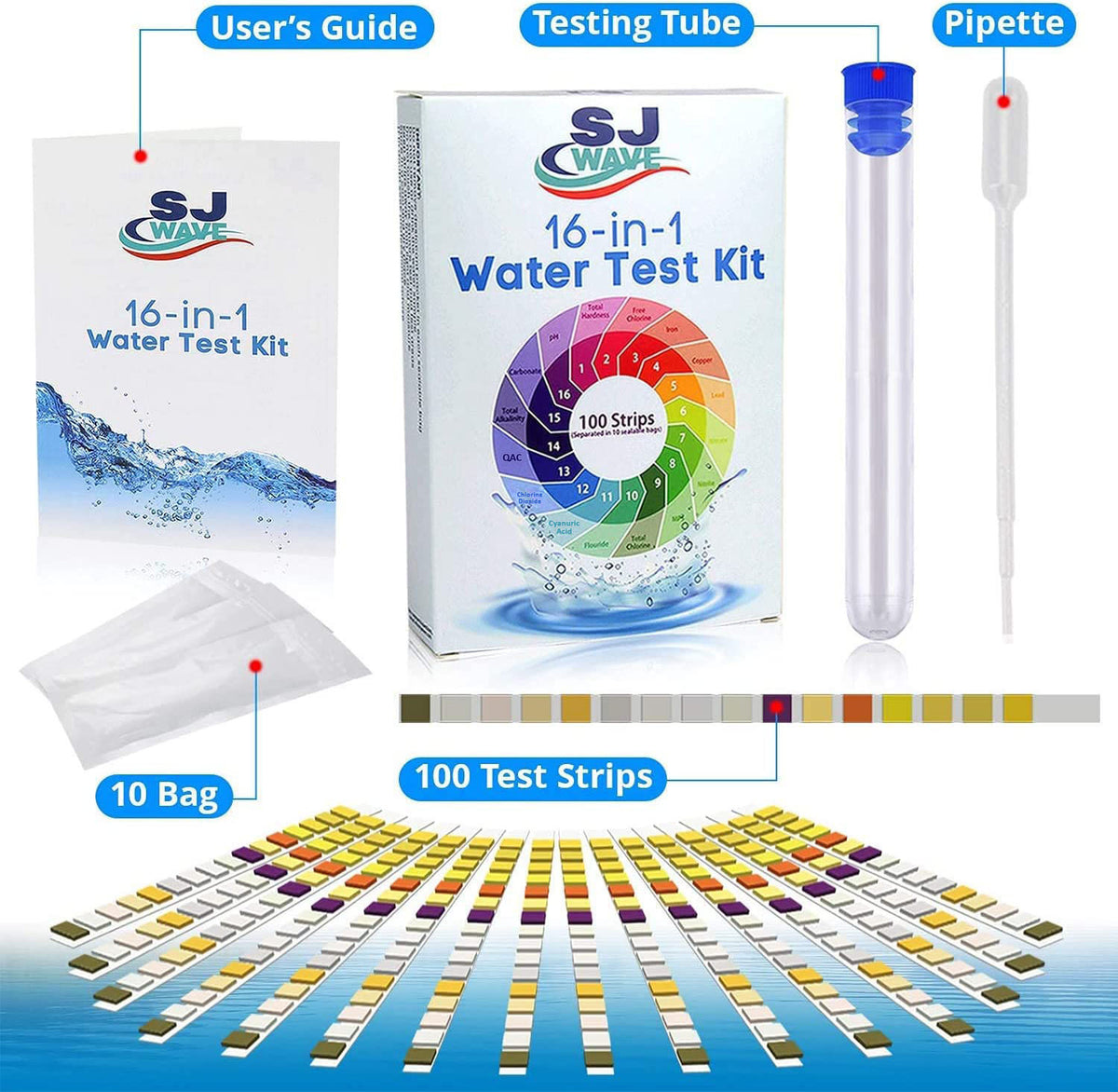 16 in 1 Wasser Test Kit Trinkwasser Genaue Wasser - Temu Austria