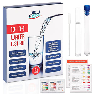 18 in 1 Water Testing Kits for Drinking Water - High Sensitivity Water Test kit Detect 5 Sensitive Tests: Ph, Iron, Lead, & 13 Essential Parameters for Aquariums, Pools, & Drinking Water-lead Test Kit