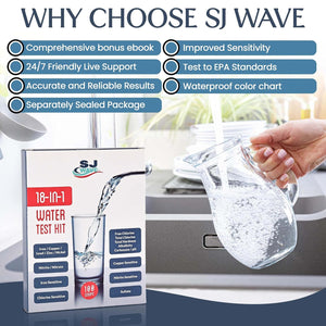 18 in 1 Water Testing Kits for Drinking Water - High Sensitivity Water Test kit Detect 5 Sensitive Tests: Ph, Iron, Lead, & 13 Essential Parameters for Aquariums, Pools, & Drinking Water-lead Test Kit