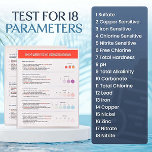 18 in 1 Water Testing Kits for Drinking Water - High Sensitivity Water Test kit Detect 5 Sensitive Tests: Ph, Iron, Lead, & 13 Essential Parameters for Aquariums, Pools, & Drinking Water-lead Test Kit
