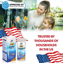 Load image into Gallery viewer, 11 in 1 Aquarium Test Strips - Fish Tank Water Testing Kit with Ammonia Test Strips for Fish Tank (150 Strips) &amp; eBook | Includes 50 Ammonia Strips, Thermometer, &amp; Test Kit for Ponds &amp; All Fish Tanks
