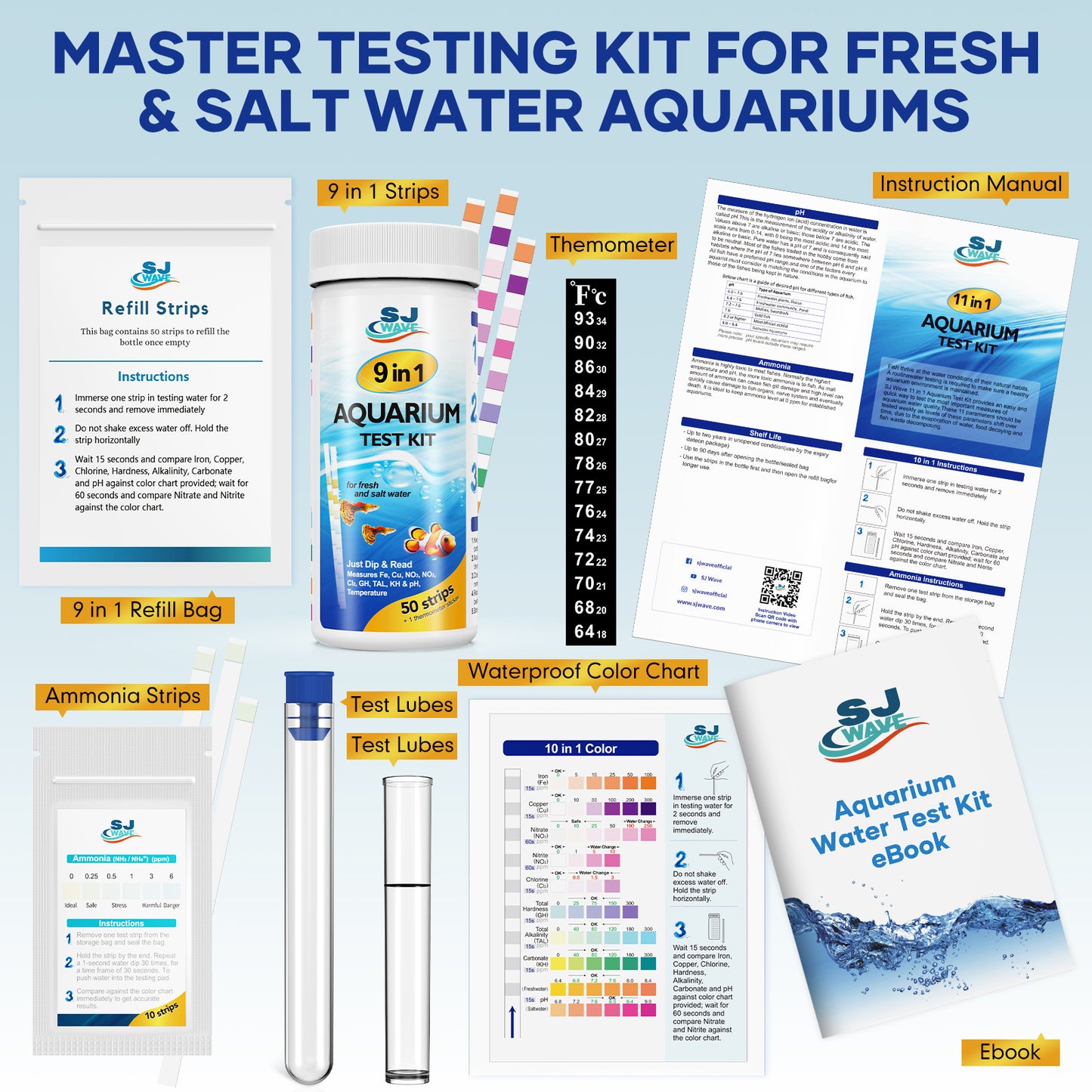 11 in 1 Aquarium Test Kit
