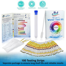 Load image into Gallery viewer, 16 in 1 Water Testing Kits for Drinking Water - High Sensitivity Water Test kit w/Personalized Water Analysis Report &amp; Action Plan -Home Ph Strips Detect 16 Parameters Including Lead, pH &amp; more- lead Test Kit
